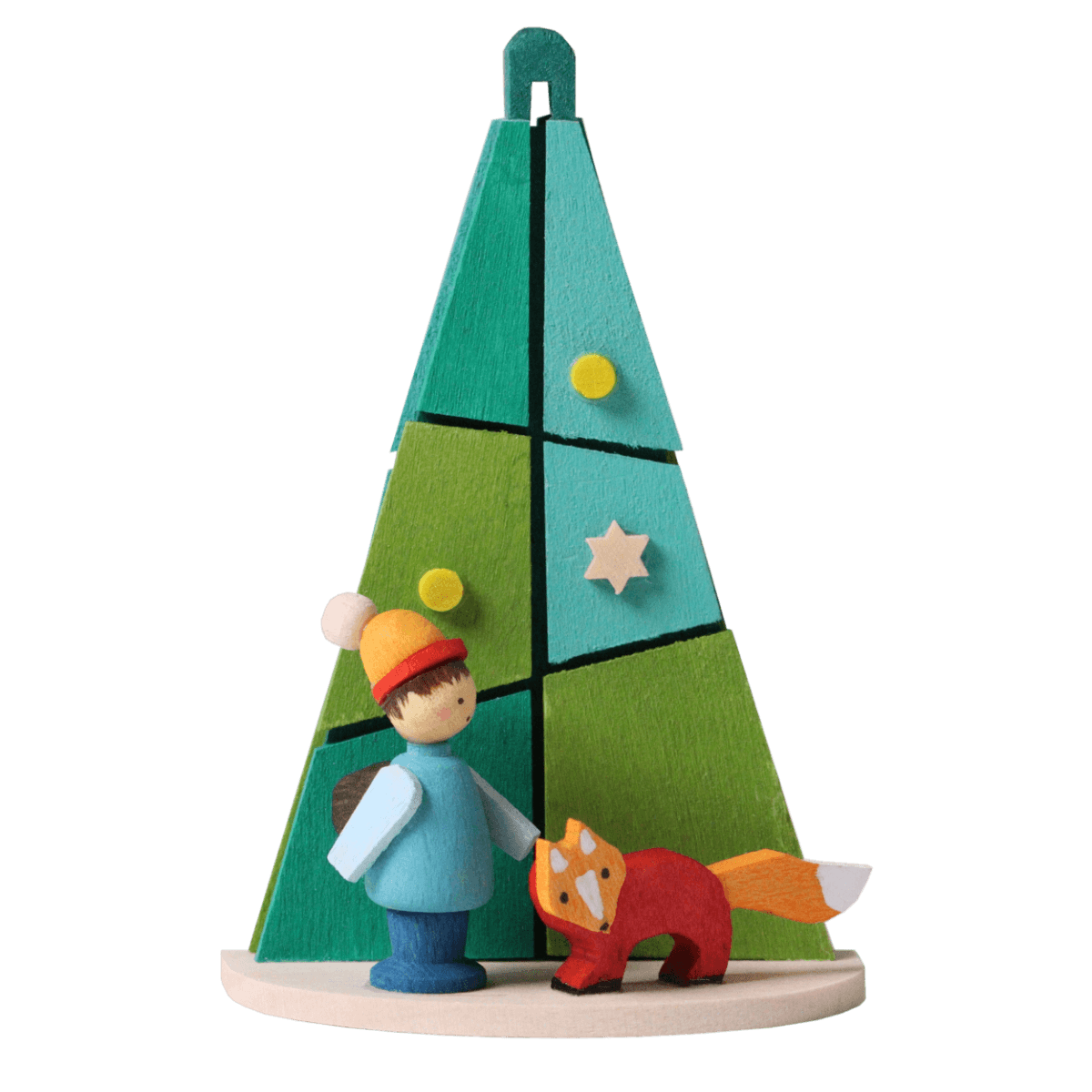 Tree with Winter Kids Ornament