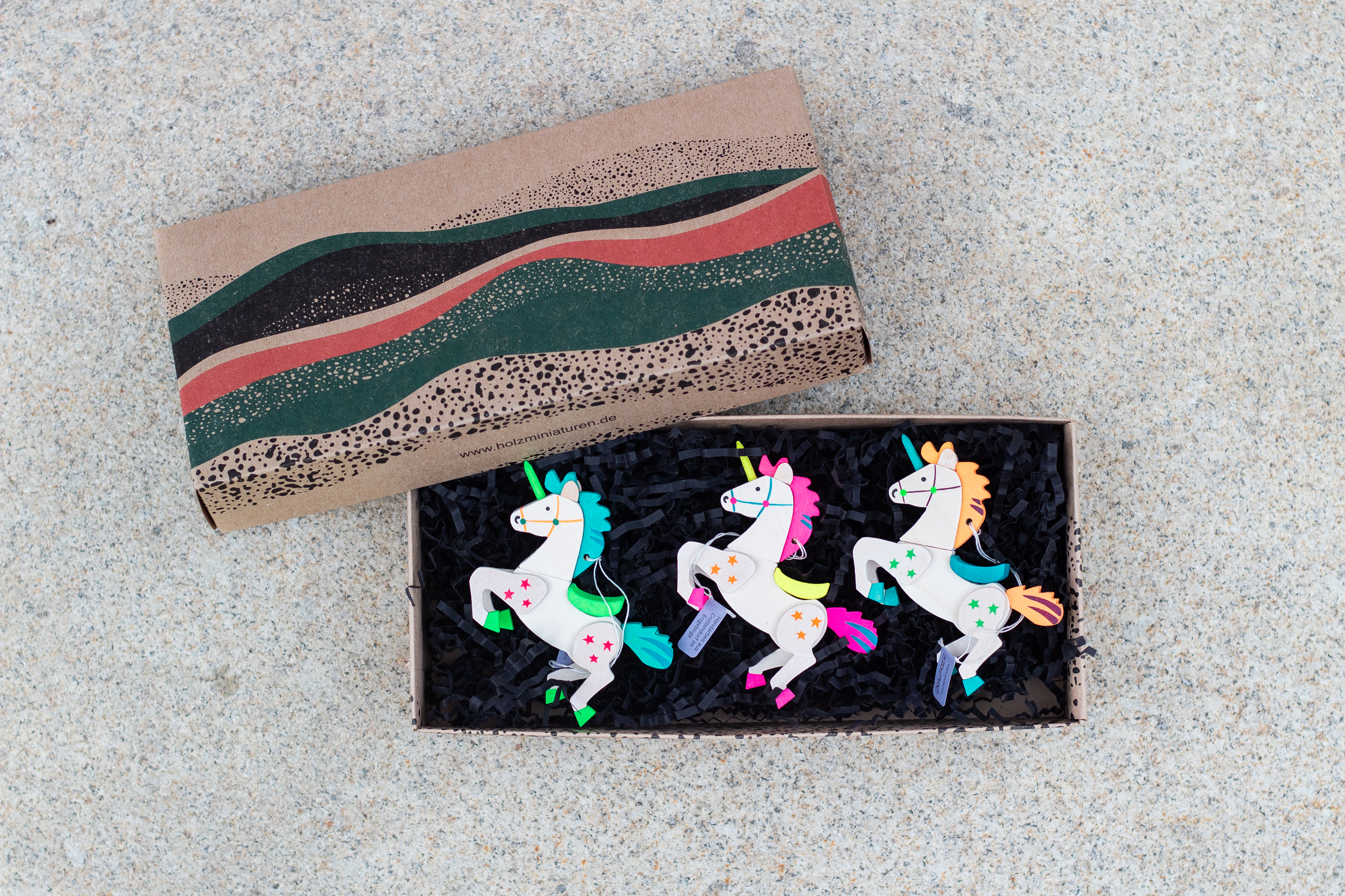Geschenk-Set 'Einhörner', 3-teilig