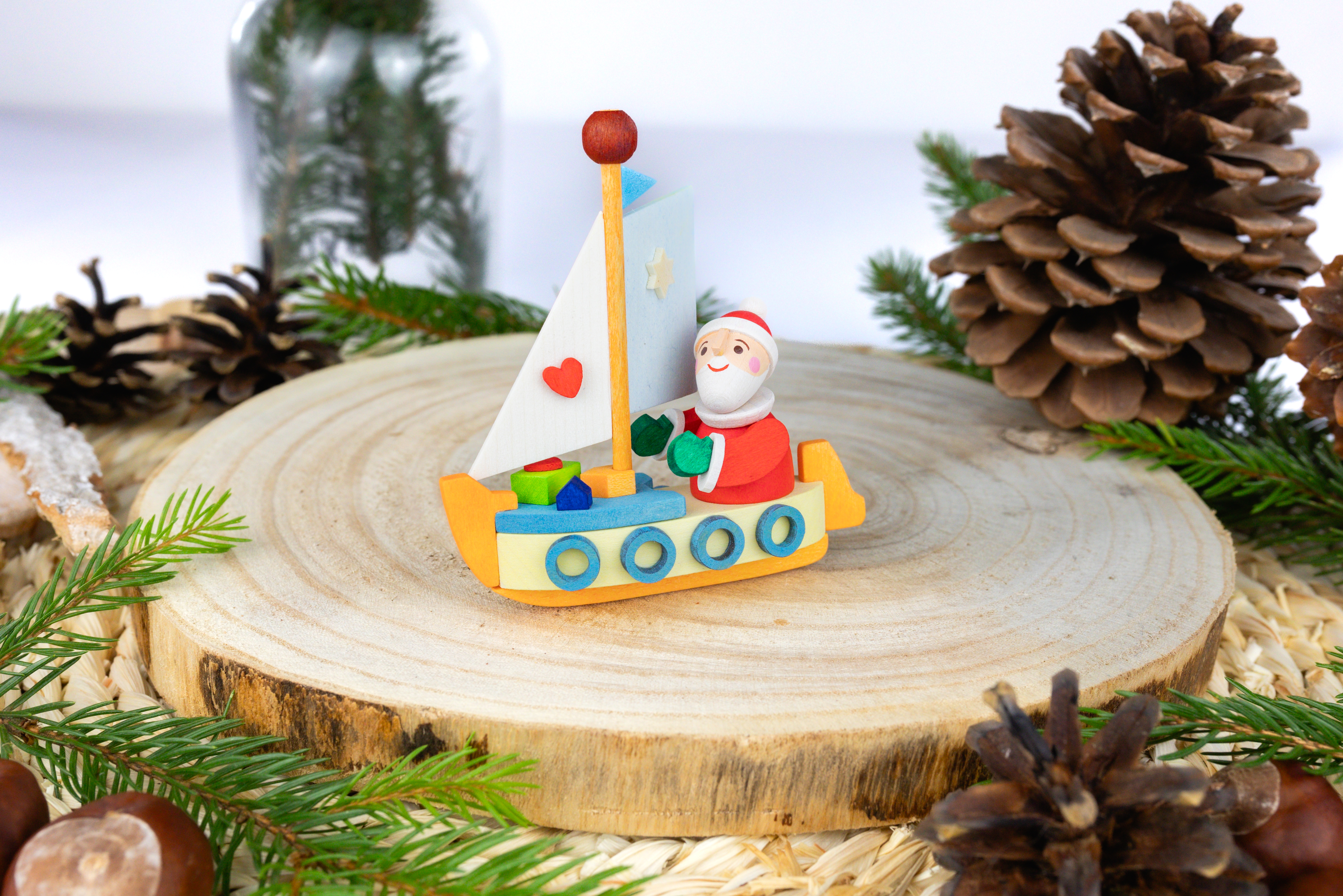 Santa Claus in a Sailboat