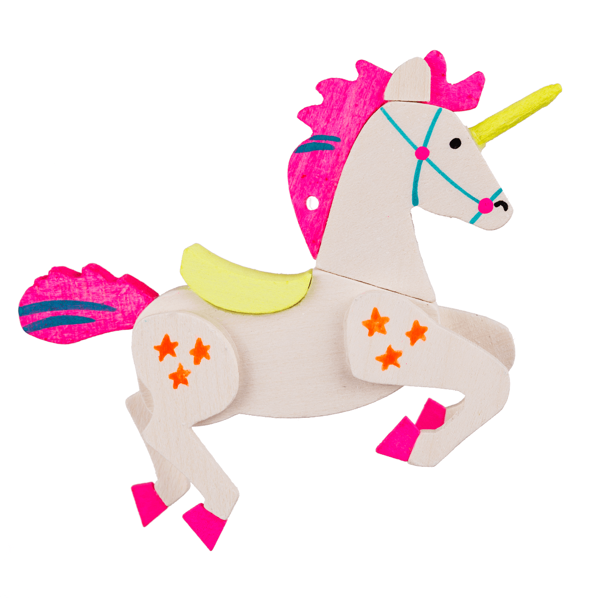 Neon-Einhorn als Baumschmuck