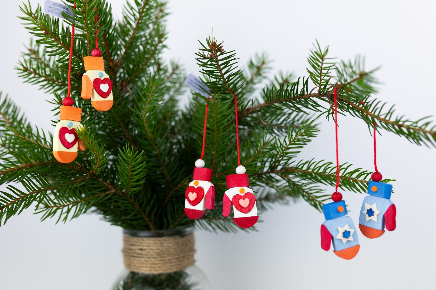 Baumanhänger Handschuhe vom Nikolaus orange