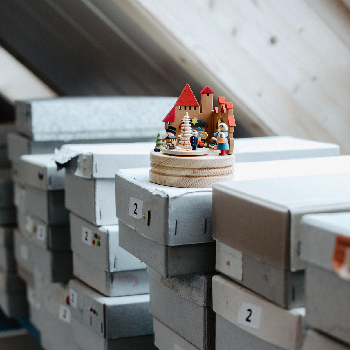 Spieldose Weihnachtsmarkt