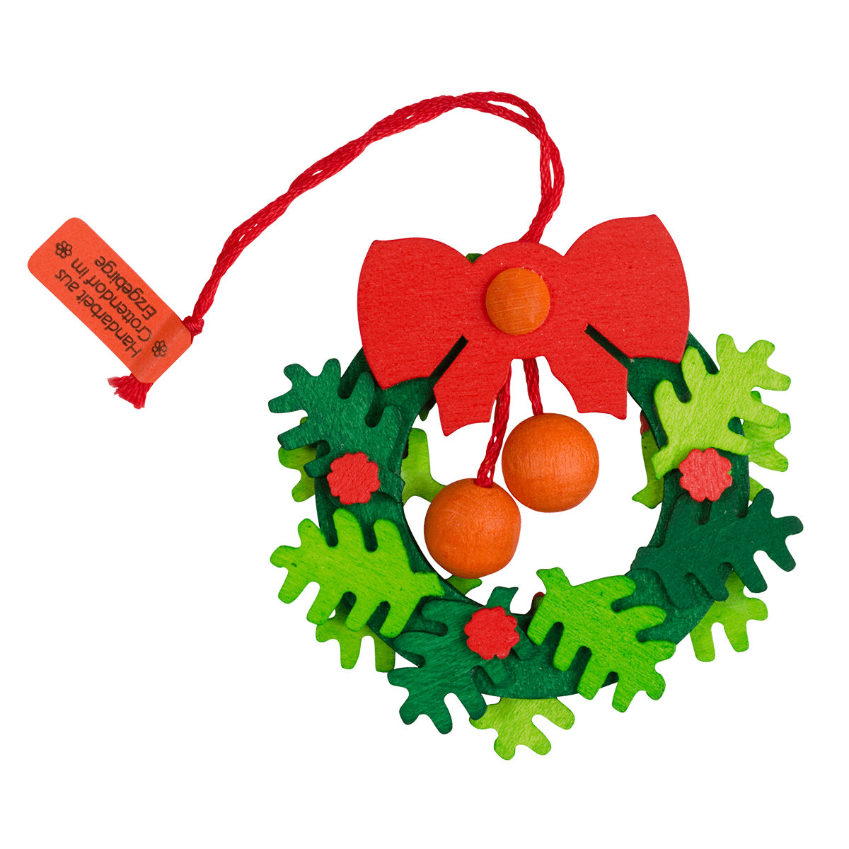 Adventskranz mit Kugeln als Baumschmuck - grün -