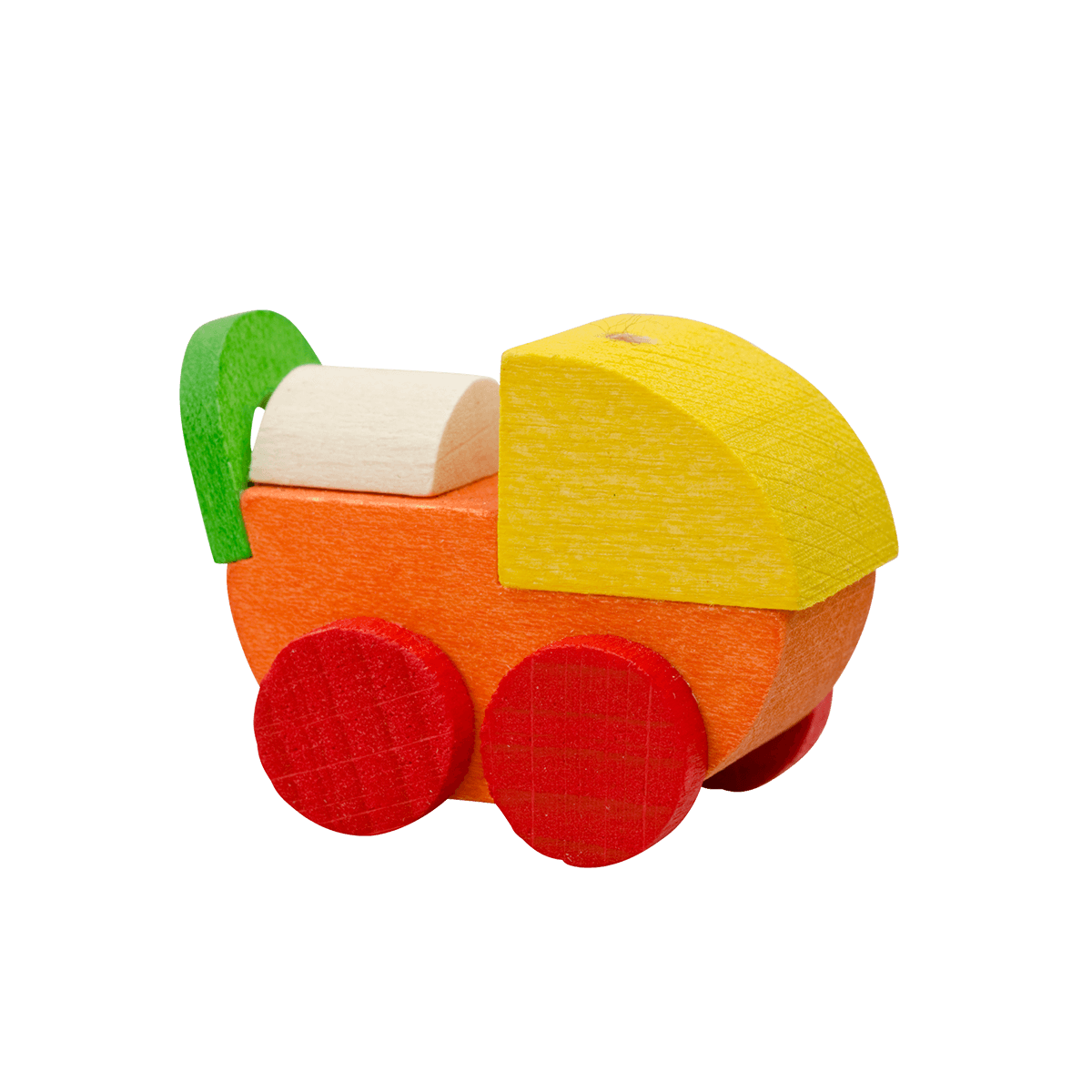 Puppenwagen als Baumschmuck - orange -