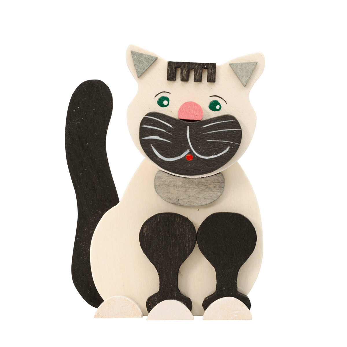 Cat with clip - white -