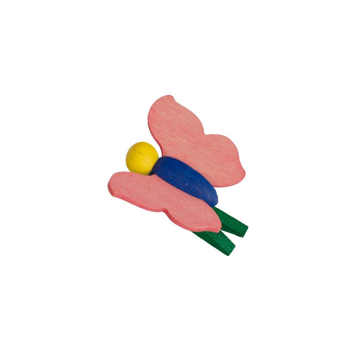 Kleiner Schmetterling mit Klammer - rosa -