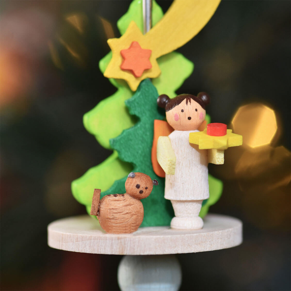 Spindle Ornament with nutcracker