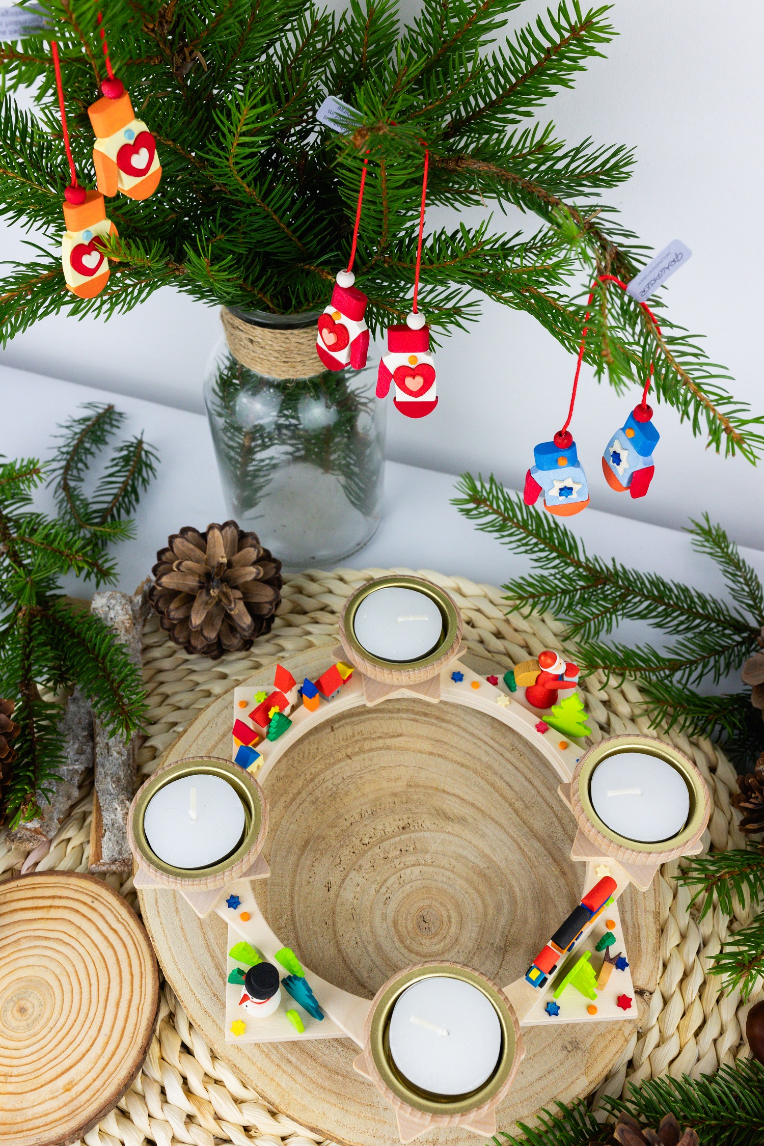 Baumanhänger Handschuhe vom Nikolaus orange