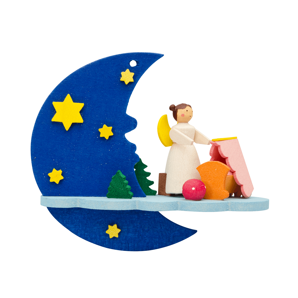 Mond-Wolke-Engel als Baumschmuck