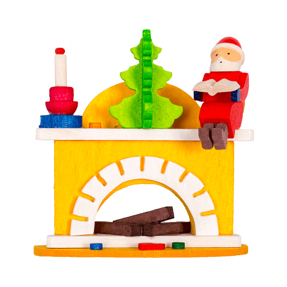 Kleiner Kamin als Baumschmuck