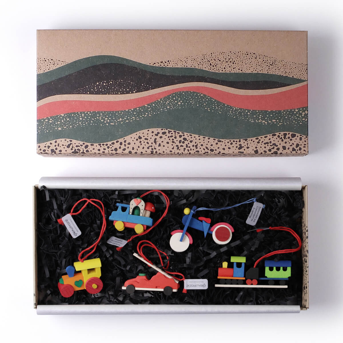 Geschenk-Set 'Fahrzeuge' Baumschmuck, 5-teilig