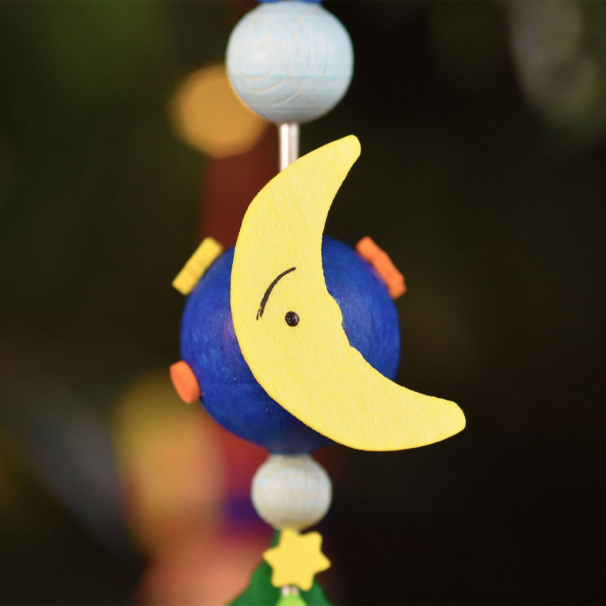 Spindle Ornament with nutcracker
