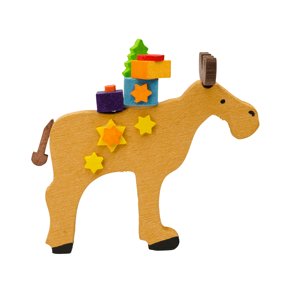 Elch mit Geschenken als Baumschmuck