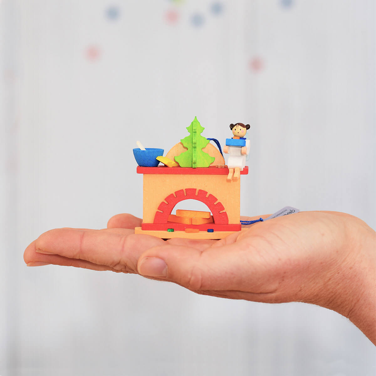 Small Fireplace Ornament with teddy