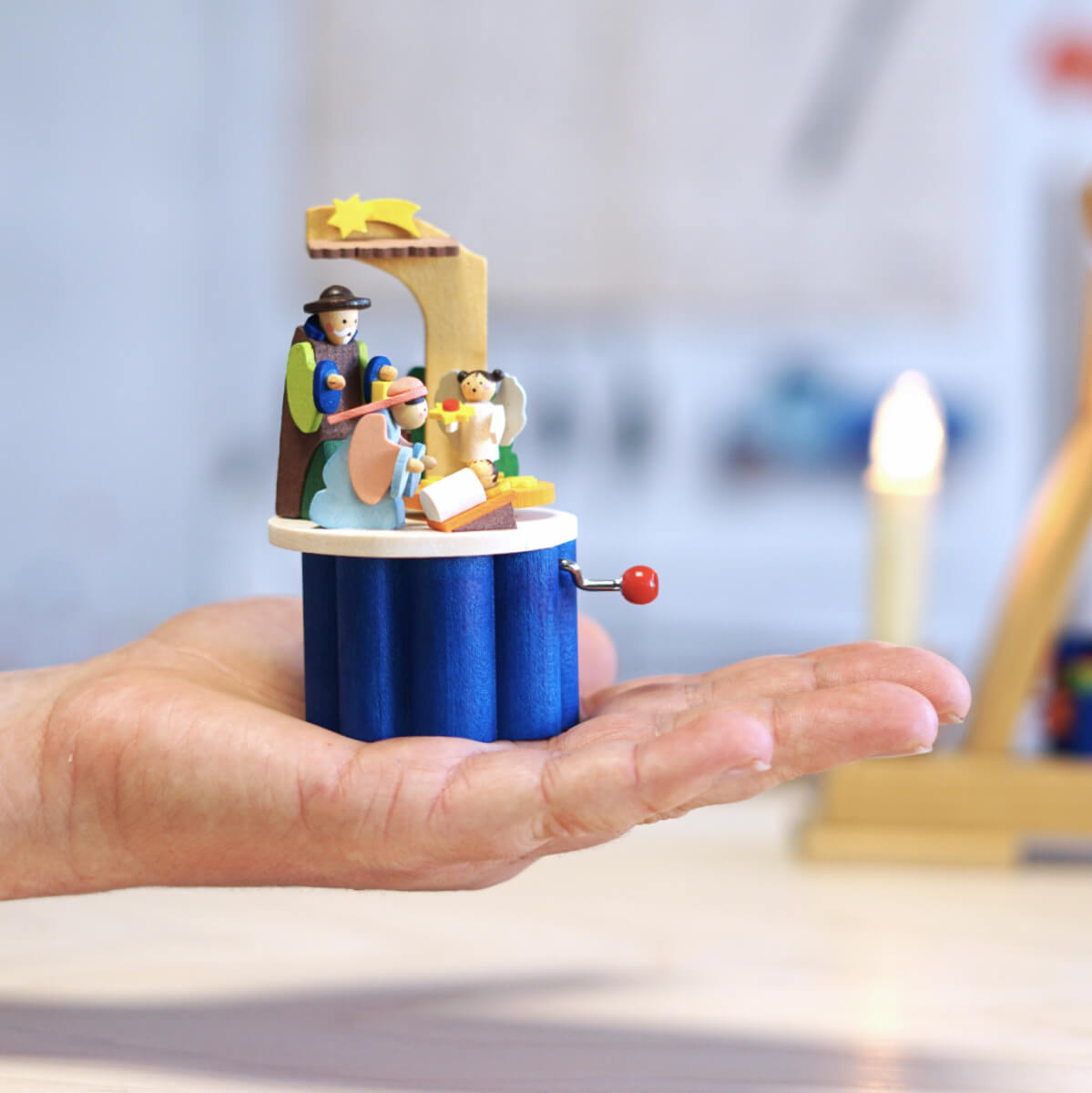 Kurbelspieldose Christgeburt