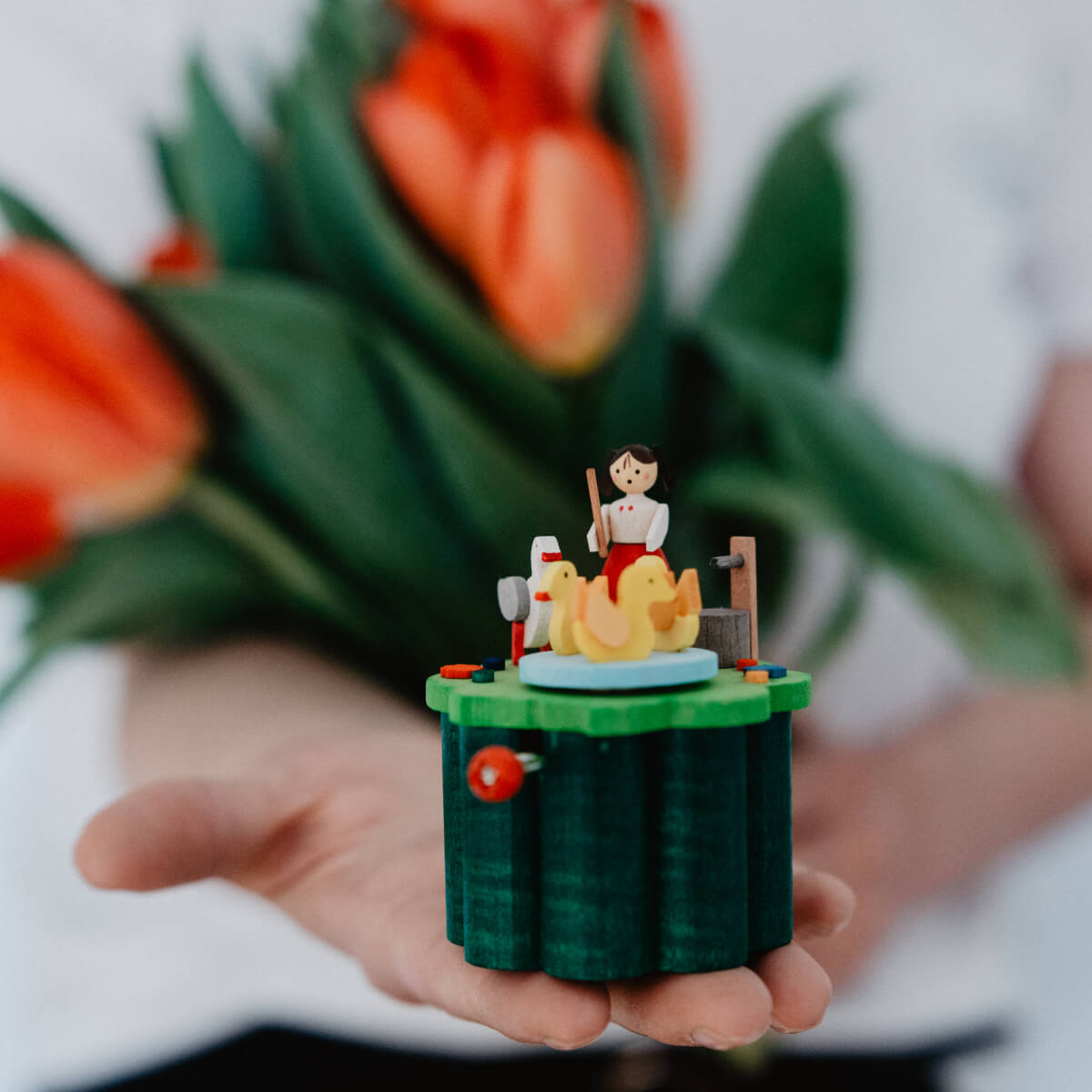 Kurbelspieldose Gänseliesel