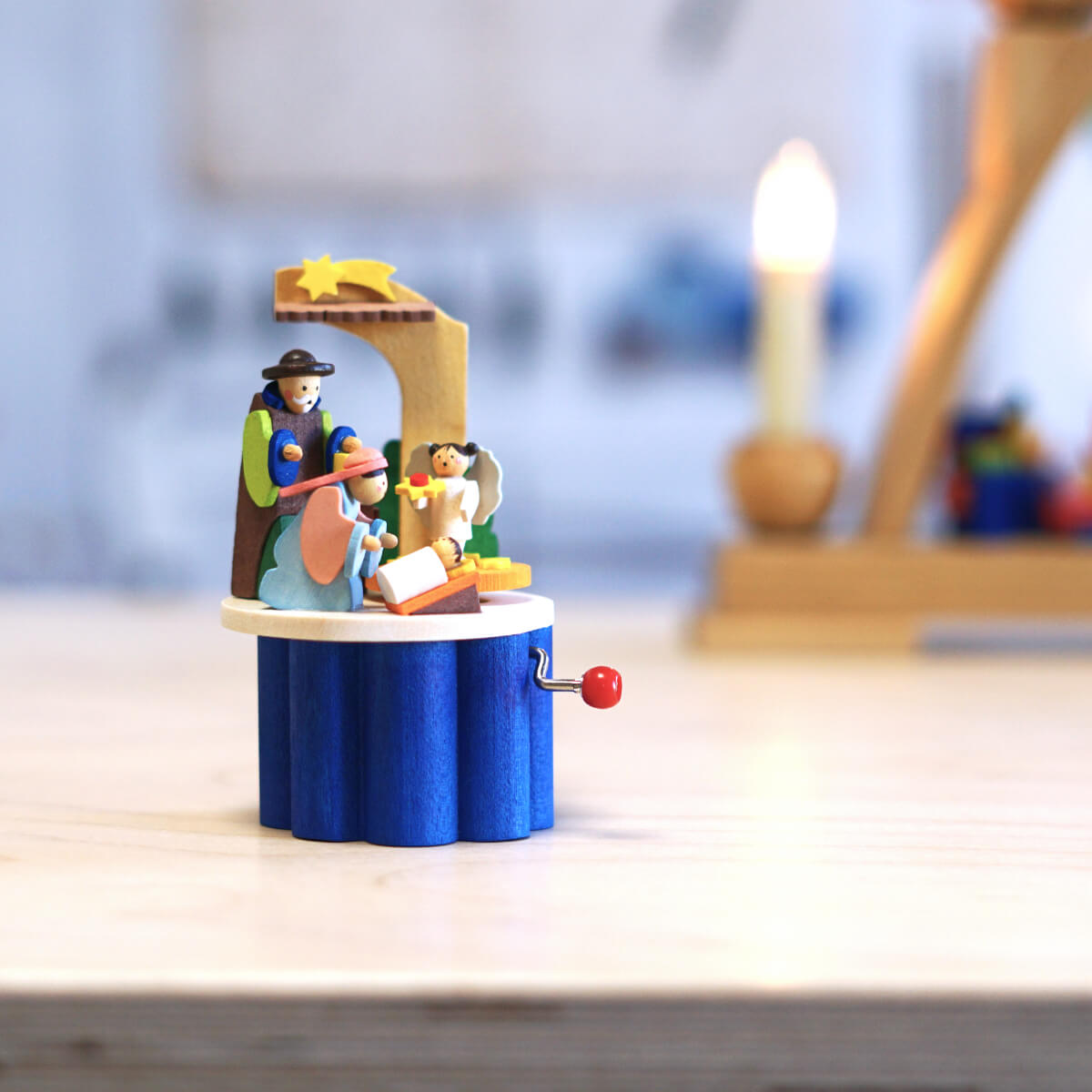 Kurbelspieldose Christgeburt