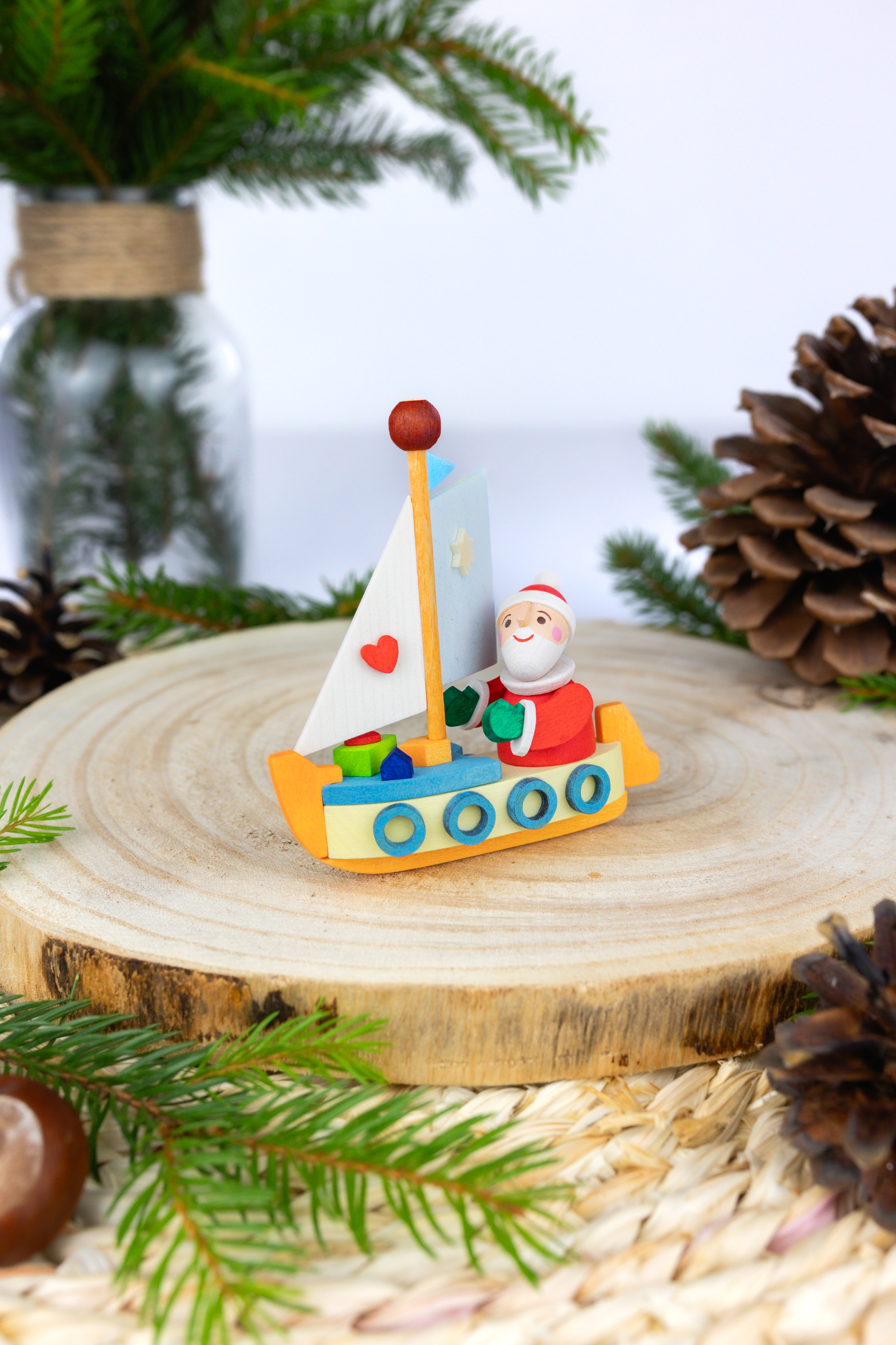 Santa Claus in a Sailboat