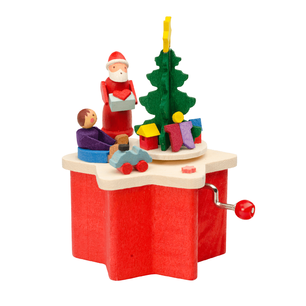 Kurbelspieldose Weihnachtsmann