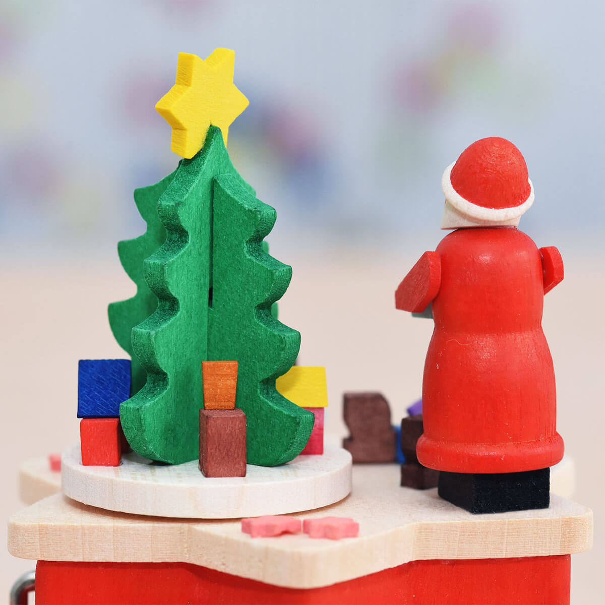Kurbelspieldose Weihnachtsmann